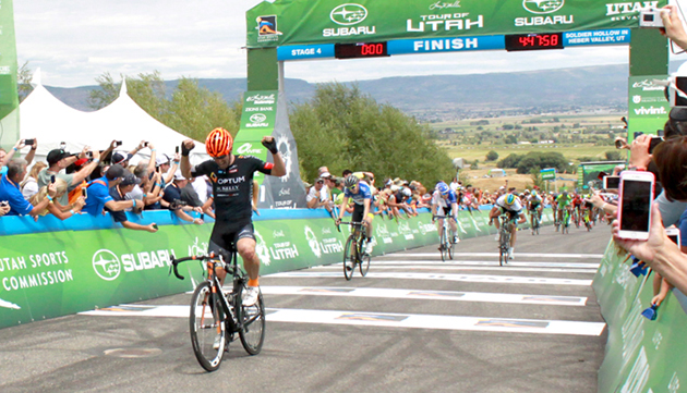 Eric Young wins Tour of Utah stage 4